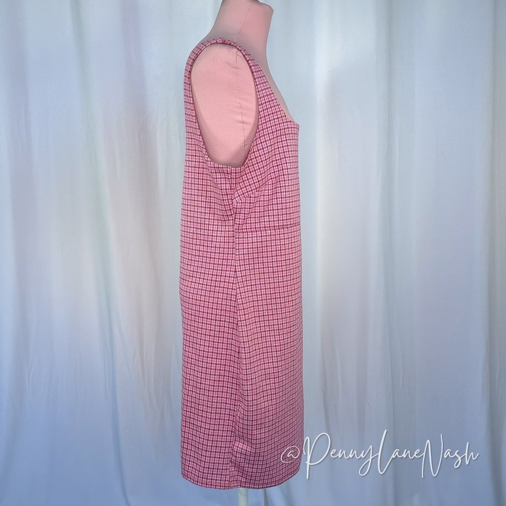 Forever 21 Plus Size Sleeveless Plaid Mini Dress Pink Multi - Picture 6 of 9